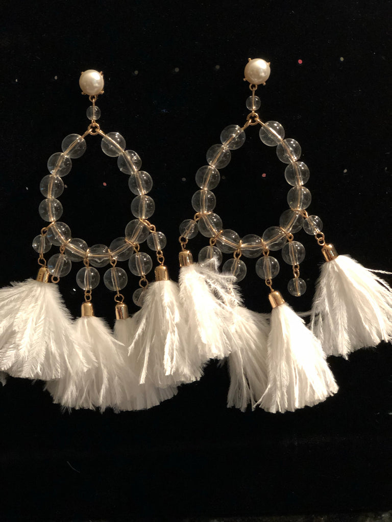 White Feather Tassels
