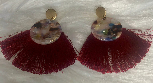 Mini Acrylic Circle Trimmed Tassel