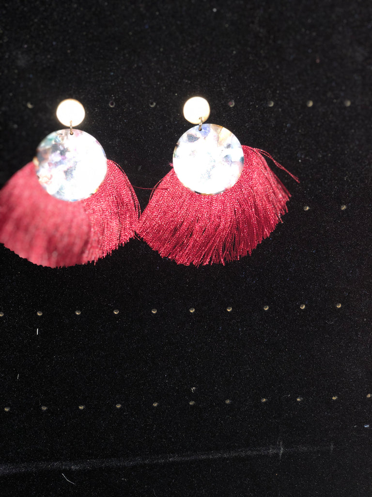 Mini Acrylic Circle Trimmed Tassel