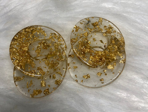 Linked Resin Ring Earrings