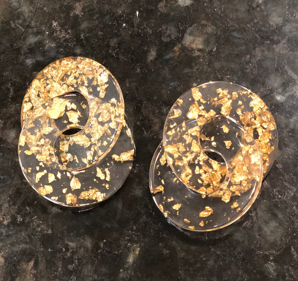 Linked Resin Ring Earrings